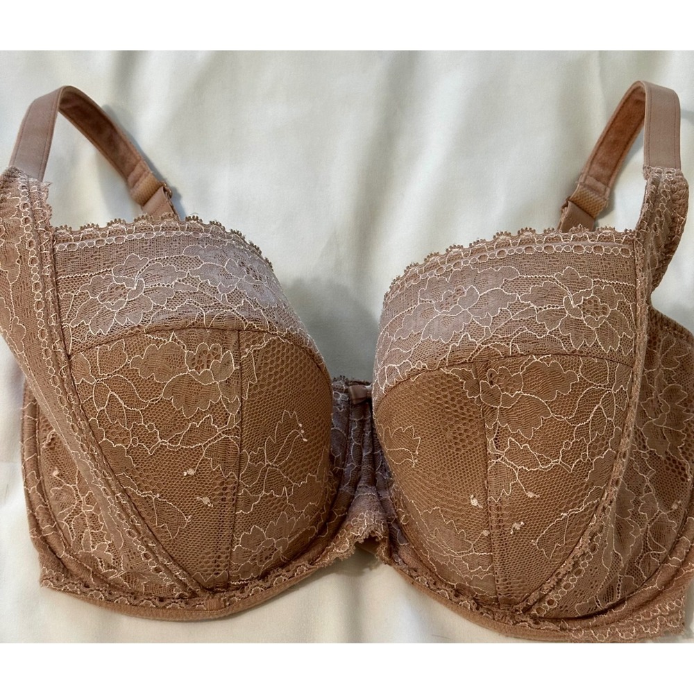 Panache Petra Balconnet Bra 9481 Tan Lace Underwire 32H UK/USA